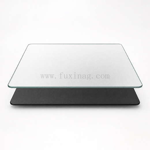 Ultra Thin 1.6~1.8mm Soda Lime  Micro etched AG Anti Glare Glass Mousepad with 0.7 Thick Full Anti Slip Silicone Base
