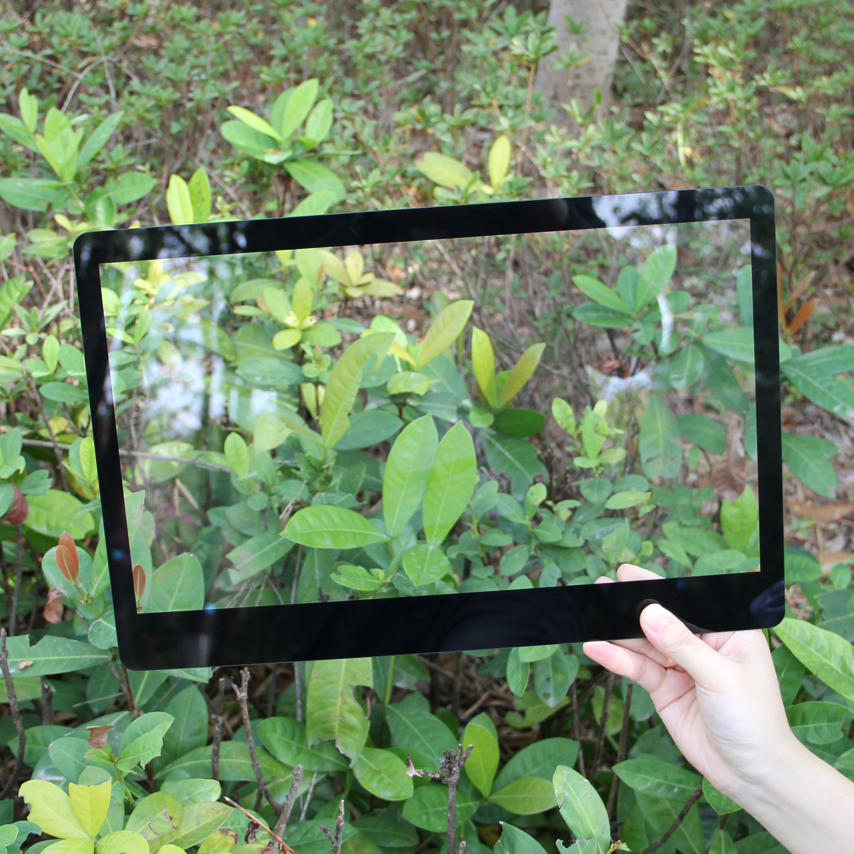 Check Out Stand New Design 0.4-2mm Tempered Glasss with Black Silk Screen Printing Self-Service Kiosk Window LCD