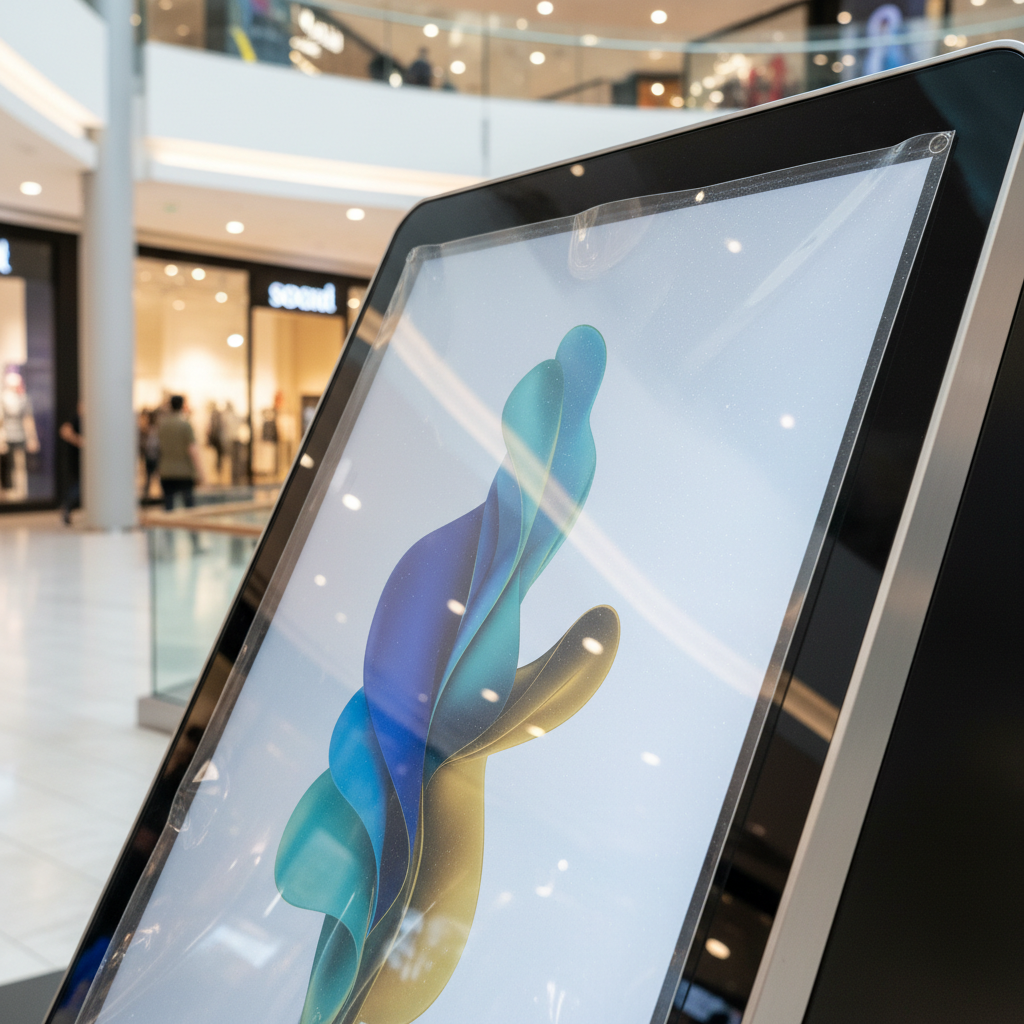 Af Oleophobic Ag Covers For Retail Mall Advertising Kiosks