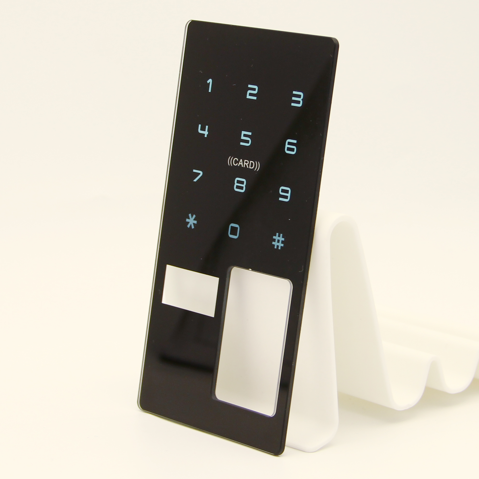 Factory Price 2 mm Toughened Glass Panel for Smart Digital Door Locks Durable Anti Fingerprint for Intelligent Access Devices