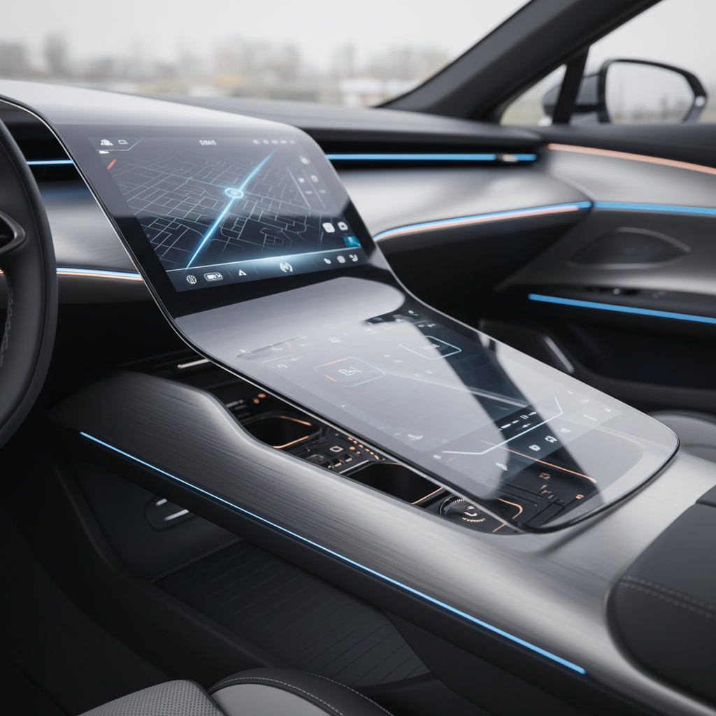 Custom Ag Cover Glass For Automotive Center Consoles