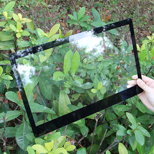 Check Out Stand New Design 0.4-2mm Tempered Glasss with Black Silk Screen Printing Self-Service Kiosk Window LCD