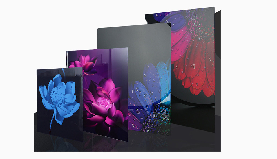 Spray-painted colored glass 1