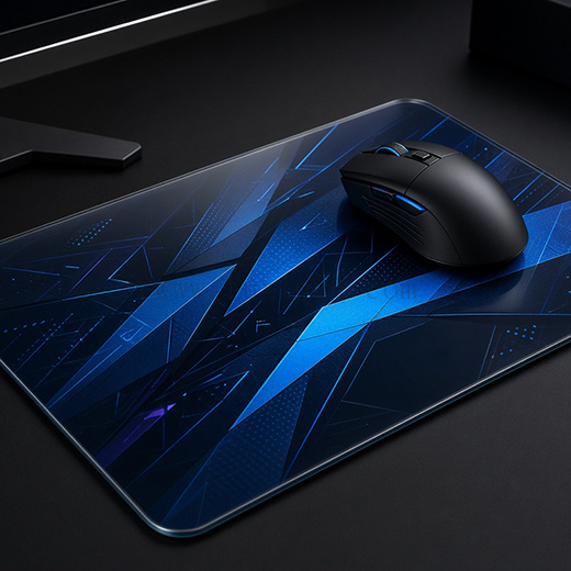 OEM/ODM Ultra-Thin Tempered Glass Mouse Mat Custom Artwork/Logo Print & Hard Surface for Competitive FPS/MOBA Players