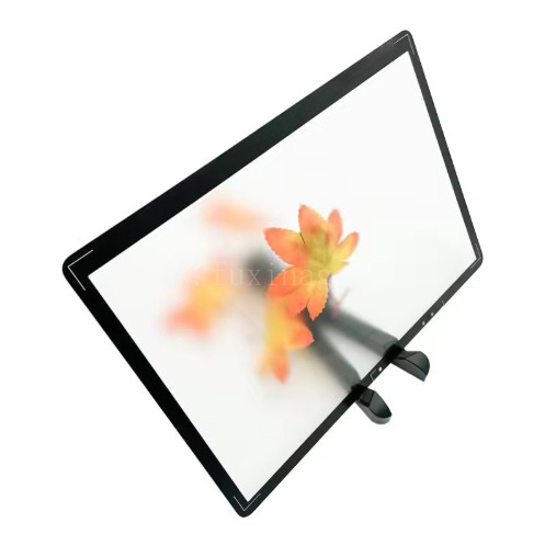 Custom AG Anti-glare Coating Tempered Cover Glass 3mm 4mm 5mm Thick with Black Silk Screen Printing for Smart Touch Screen