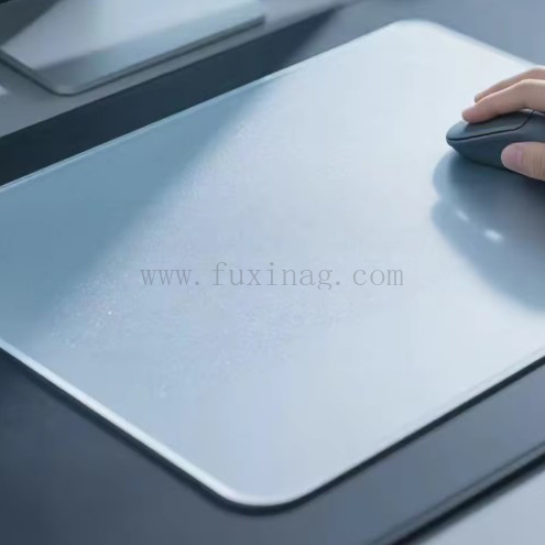 Factory Customize Anti-slip Washable Low Noise Tempered Glass Mouse Pad for E-sports Gaming