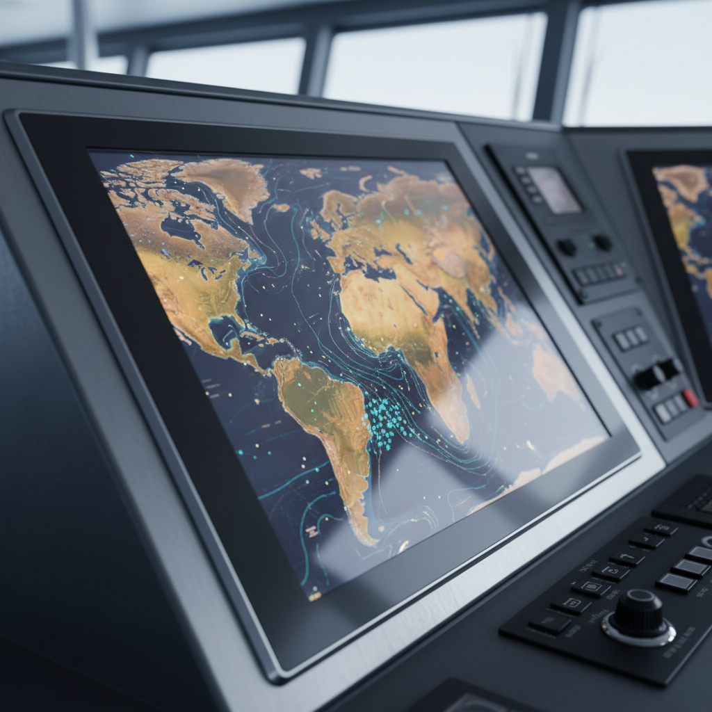 Ag+Ar+Af Touch Screen Glass For Ship Navigation Bridge Displays