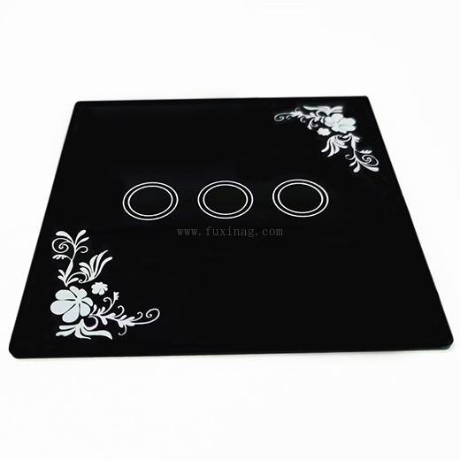 Heat-Resistant Screen-Printed Black Tempered Touch Panel Glass Ultra-Clear Glass