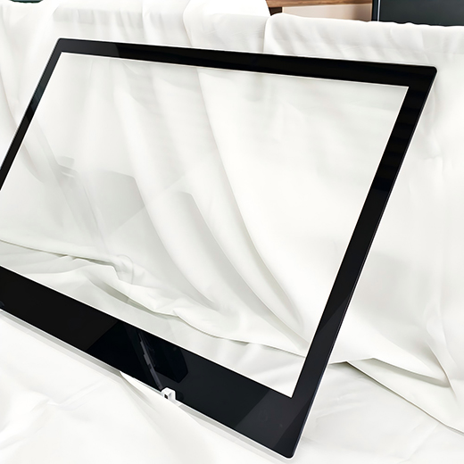 Smart touch control 4mm thickness 26 inch custom size with AG/AR/AF coating surface for electronic display