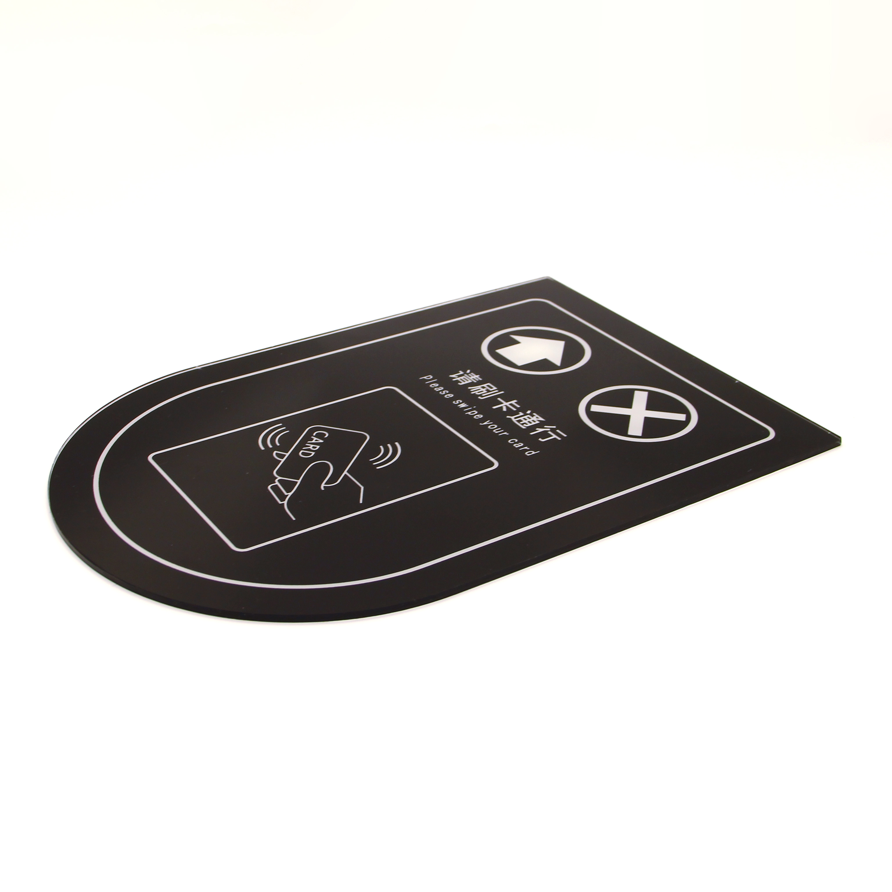 Customized 1~4mm Silk Screen Printing Cover Glass Panel for Door Access Control
