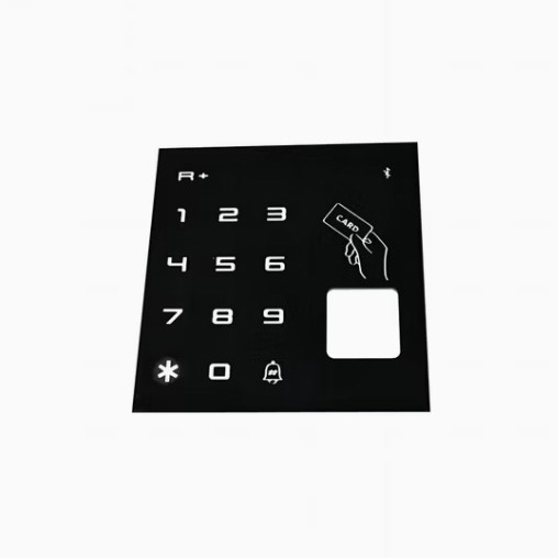 Silk Screen Printing Custom 2mm Tempered Glass Cover for Smart Door Lock with Af Coating