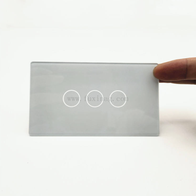 OEM Custom Size & Thickness Anti-Fingerprint Oleophobic Coating Cover Glass for Smart Wall Switch