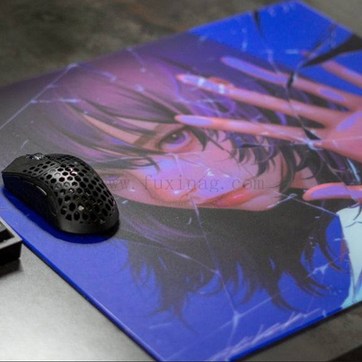Factory wholesale Custom 500x400mm 2.5D edge Tempered glass mouse pad with Silicon Base